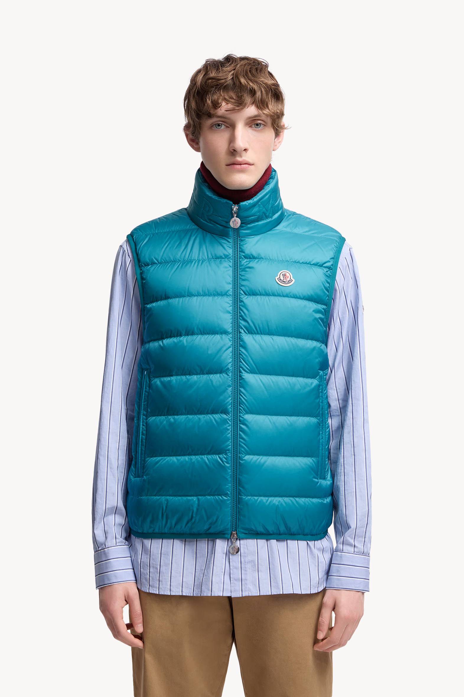 Rocoque Down Vest Men Turquoise Moncler 3
